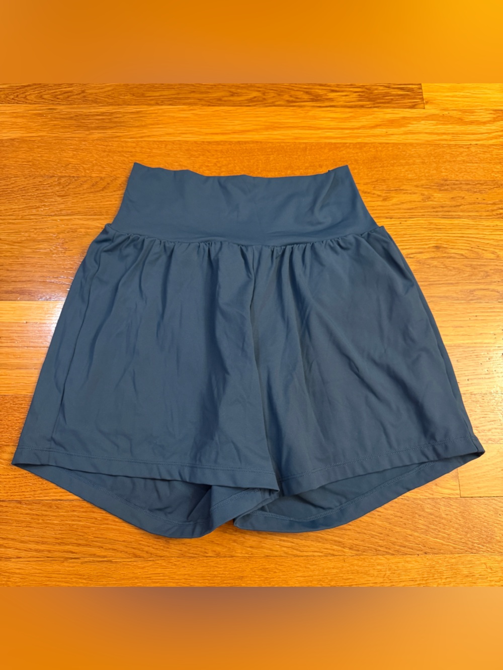 Halara SoftlyZero Airy Super High Waisted 2-in-1 InstantCool Shorts Blue Medium